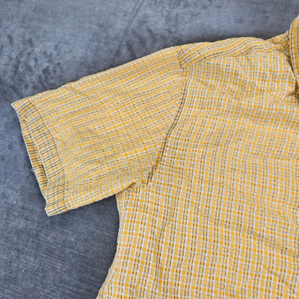 The North‎ Face Shirt Plaid Button Up Short Sleeve Outdoor Vintage Mens Size M